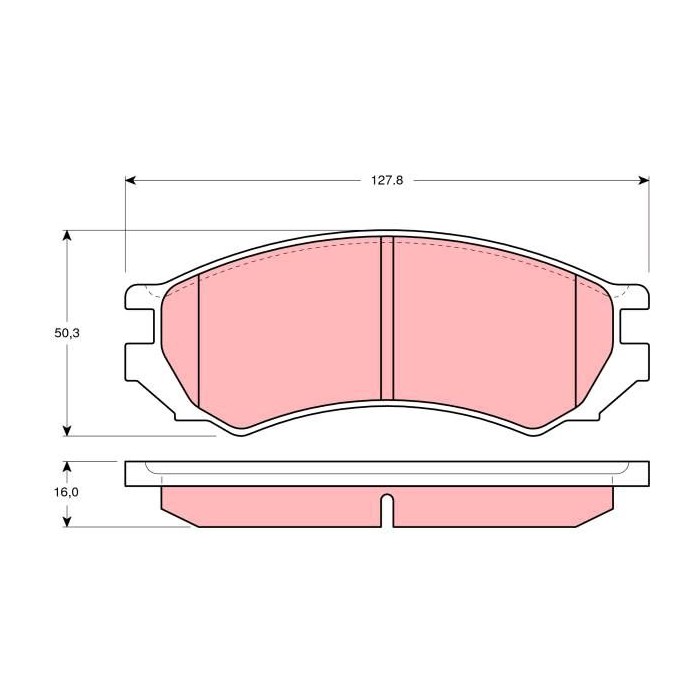 TRW Bremsbelagsatz, Scheibenbremse GDB1005