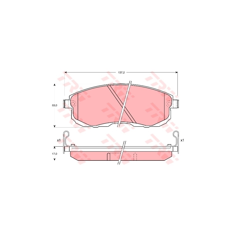 TRW COTEC Bremsbelagsatz, Scheibenbremse GDB1003