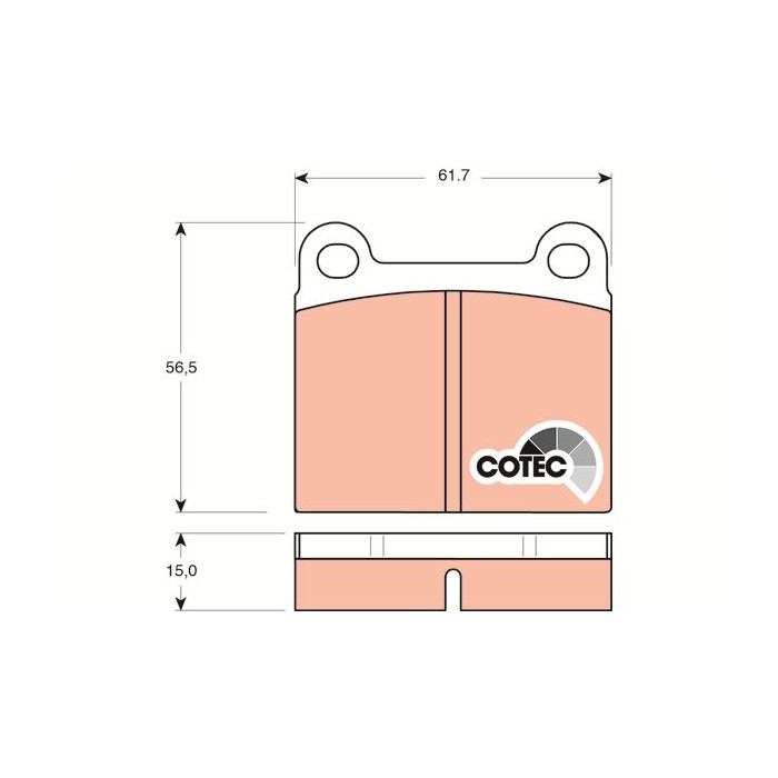 TRW COTEC Bremsbelagsatz, Scheibenbremse GDB101