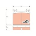 TRW COTEC Bremsbelagsatz, Scheibenbremse GDB101