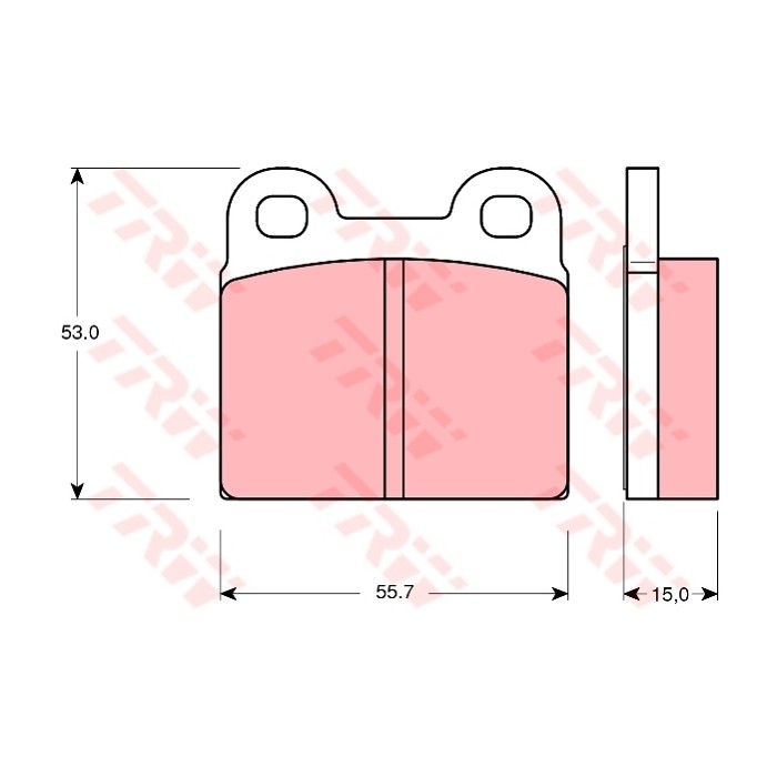 TRW COTEC Bremsbelagsatz, Scheibenbremse GDB102