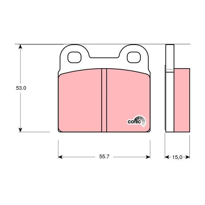 TRW COTEC Bremsbelagsatz, Scheibenbremse GDB102