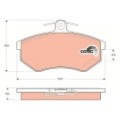 TRW COTEC Bremsbelagsatz, Scheibenbremse GDB1048
