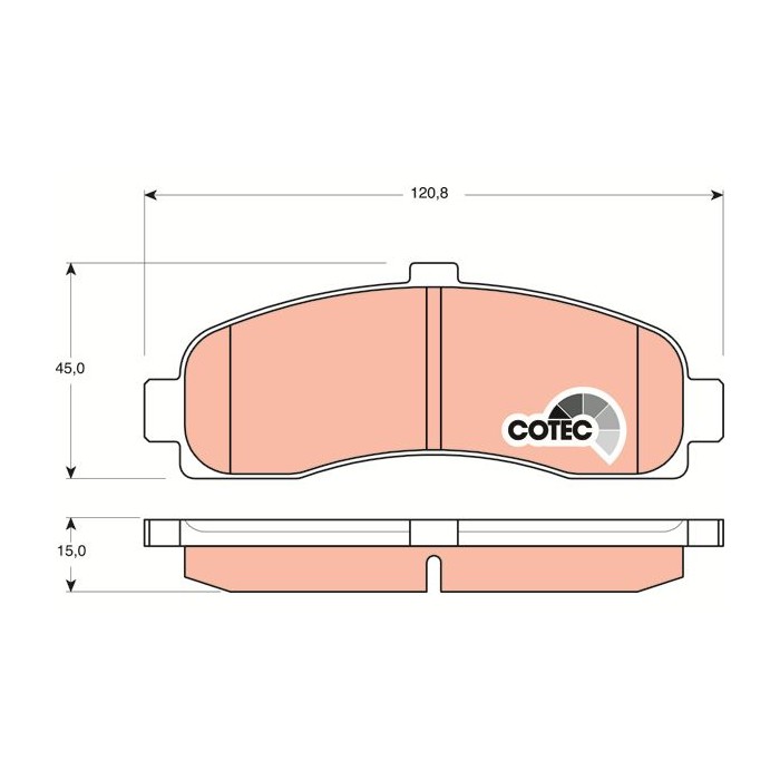 TRW COTEC Bremsbelagsatz, Scheibenbremse GDB1059