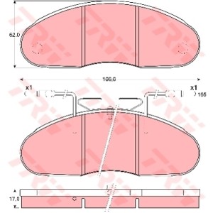 TRW COTEC Bremsbelagsatz, Scheibenbremse GDB1069