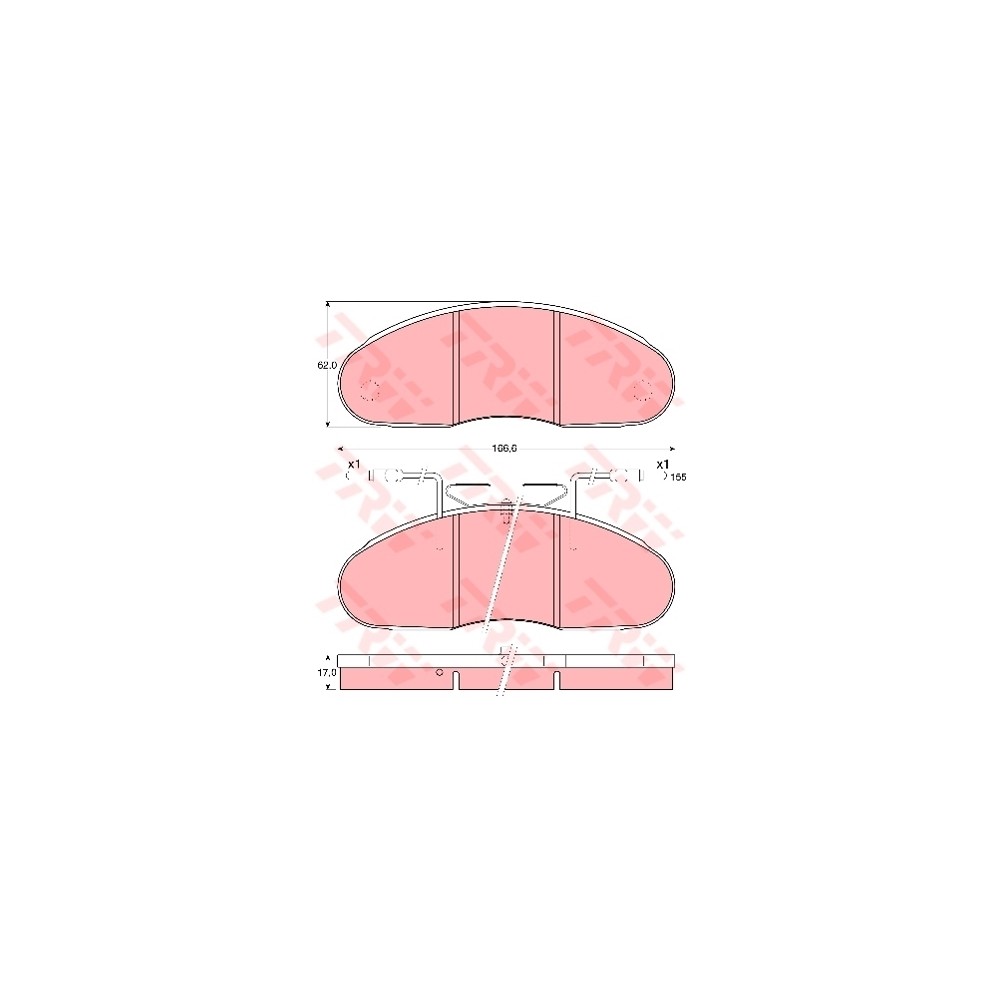 TRW COTEC Bremsbelagsatz, Scheibenbremse GDB1069