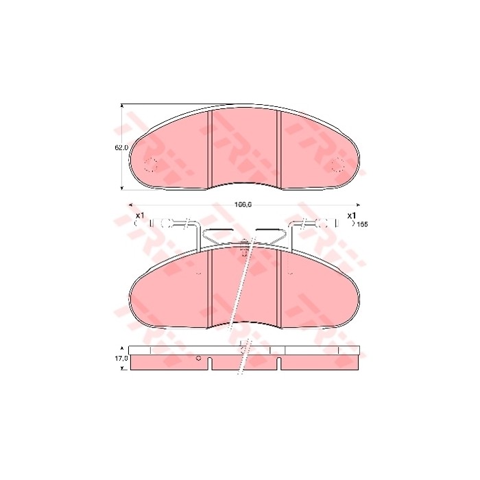 TRW COTEC Bremsbelagsatz, Scheibenbremse GDB1069