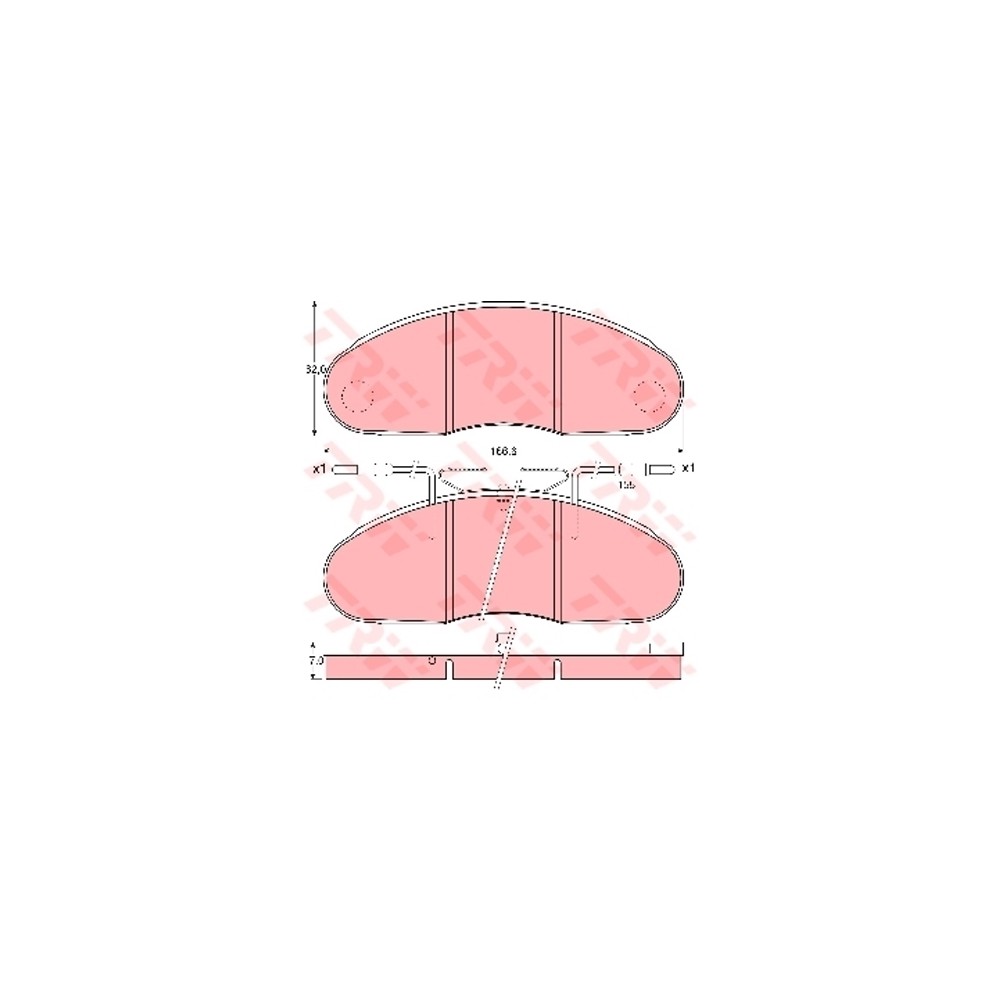 TRW COTEC Bremsbelagsatz, Scheibenbremse GDB1077