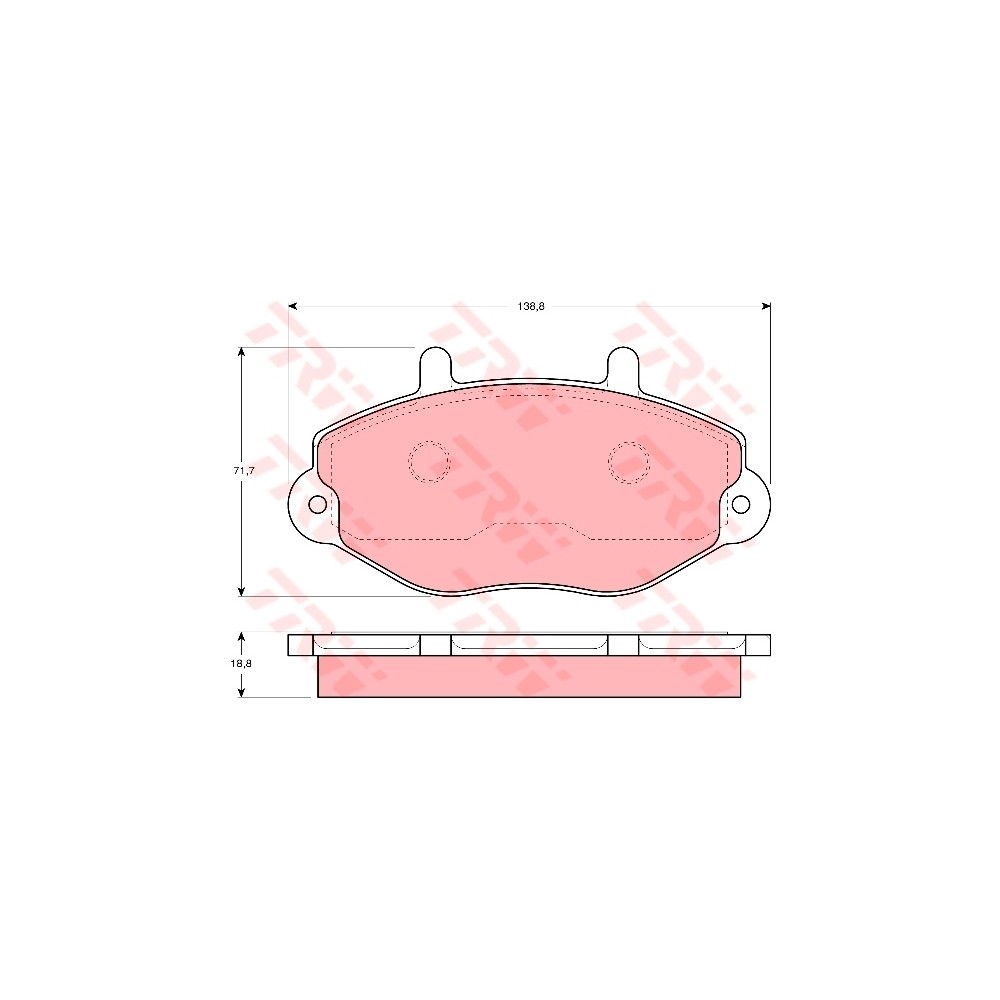 TRW Bremsbelagsatz, Scheibenbremse GDB1080