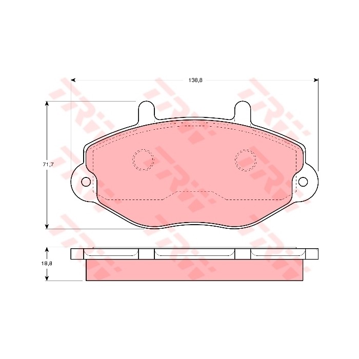TRW Bremsbelagsatz, Scheibenbremse GDB1080