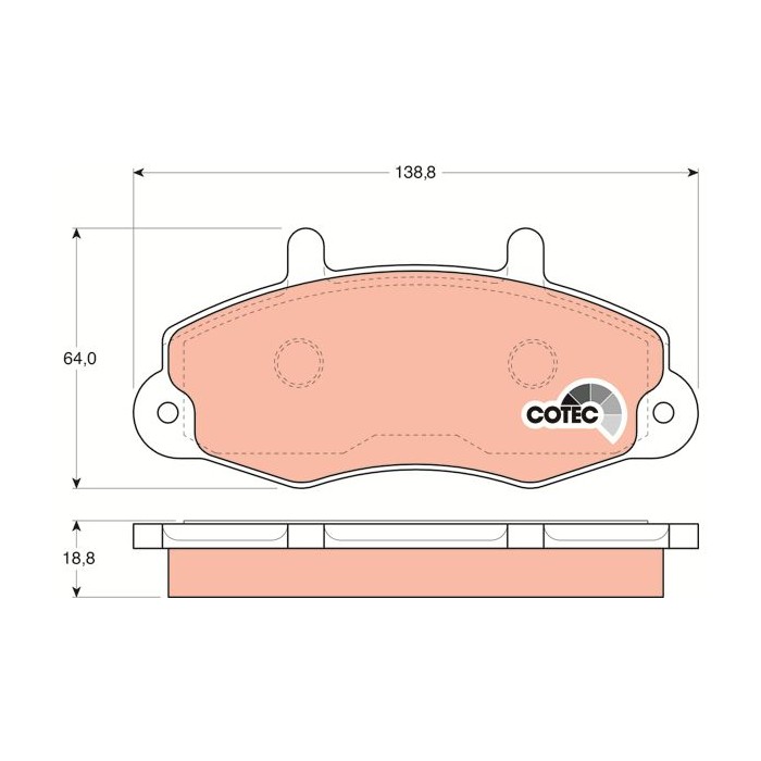TRW COTEC Bremsbelagsatz, Scheibenbremse GDB1084