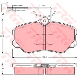 TRW Bremsbelagsatz, Scheibenbremse GDB1095
