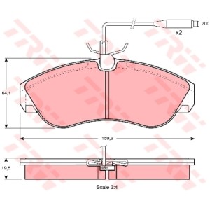 TRW COTEC Bremsbelagsatz, Scheibenbremse GDB1106