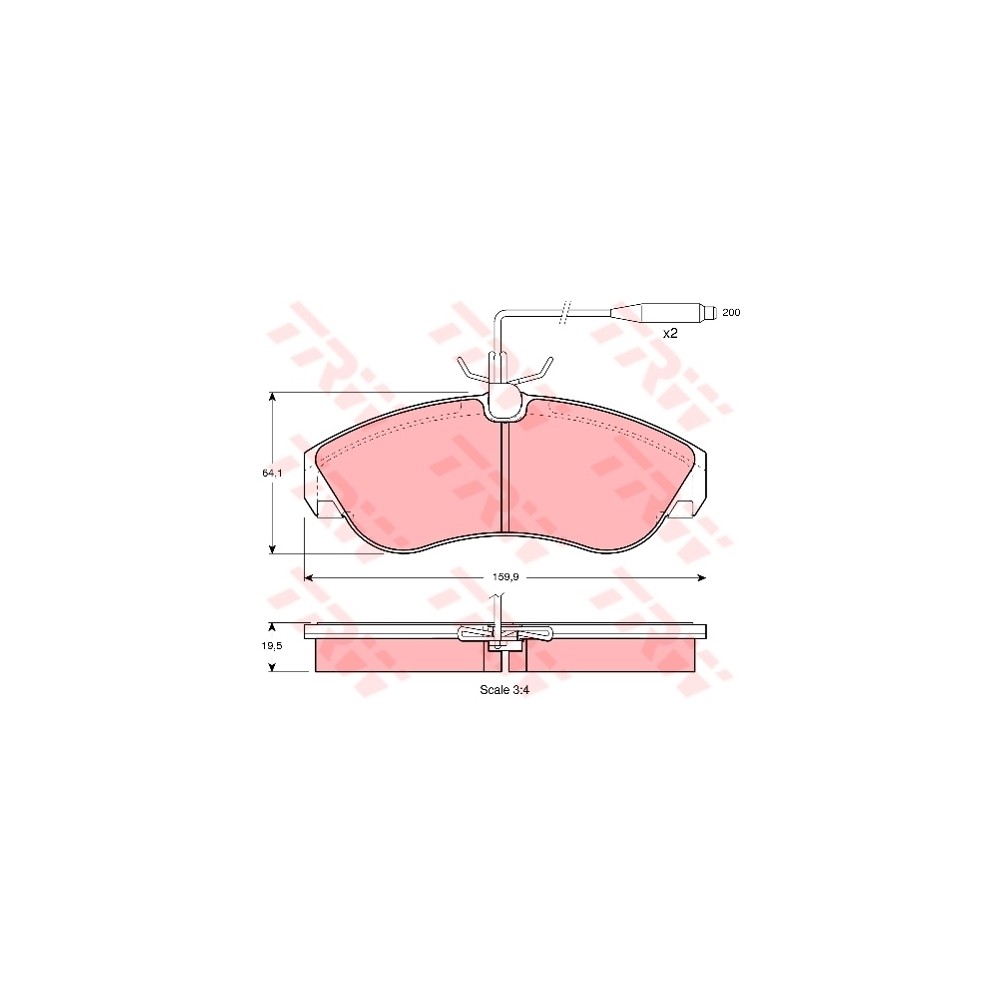 TRW COTEC Bremsbelagsatz, Scheibenbremse GDB1106