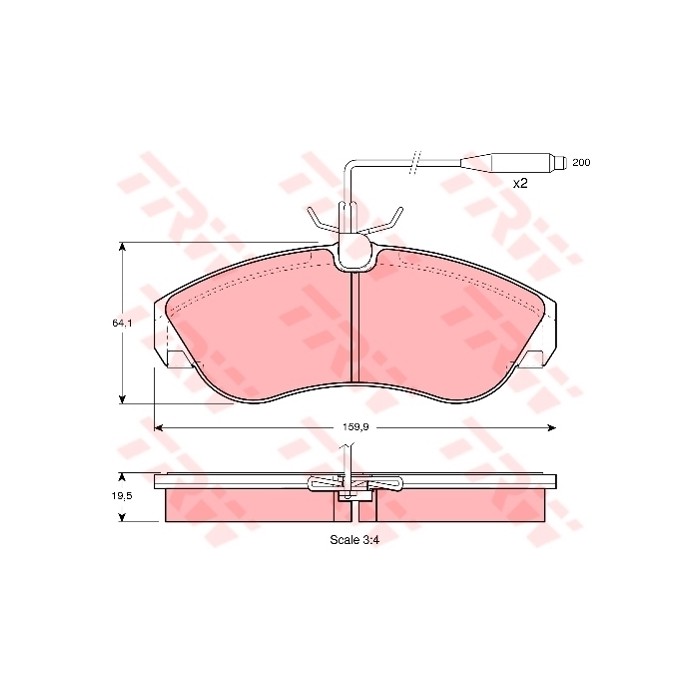TRW COTEC Bremsbelagsatz, Scheibenbremse GDB1106