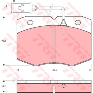 TRW Bremsbelagsatz, Scheibenbremse GDB1111