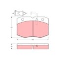 TRW Bremsbelagsatz, Scheibenbremse GDB1111