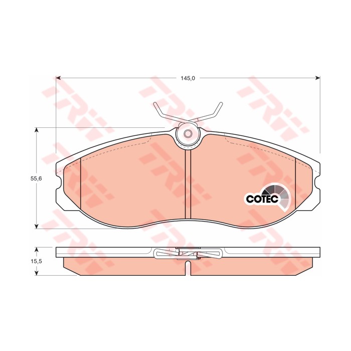 TRW COTEC Bremsbelagsatz, Scheibenbremse GDB1113