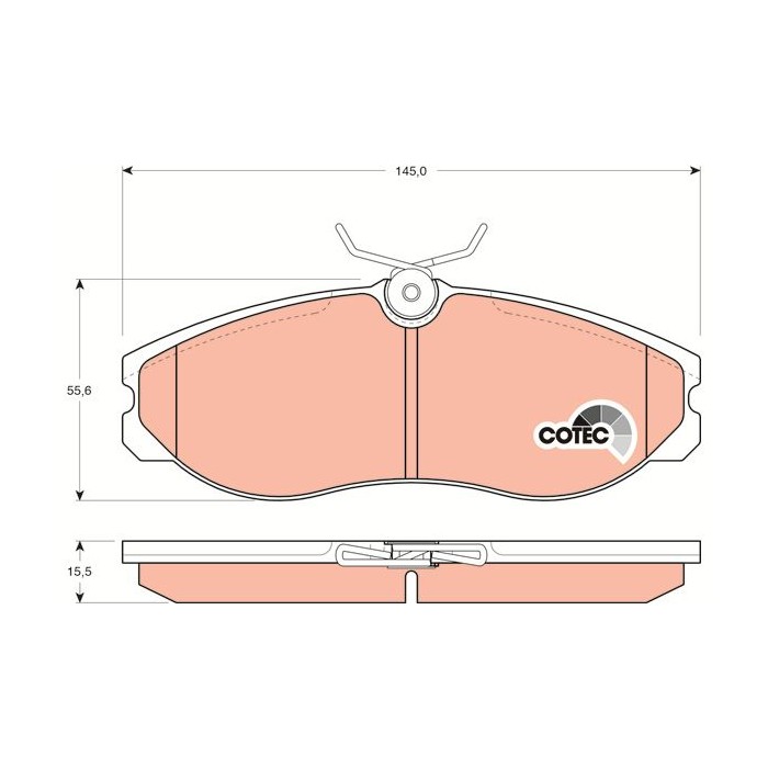 TRW COTEC Bremsbelagsatz, Scheibenbremse GDB1113
