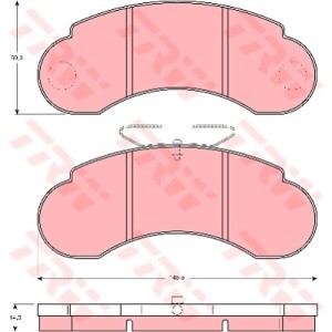 TRW Bremsbelagsatz, Scheibenbremse GDB1114