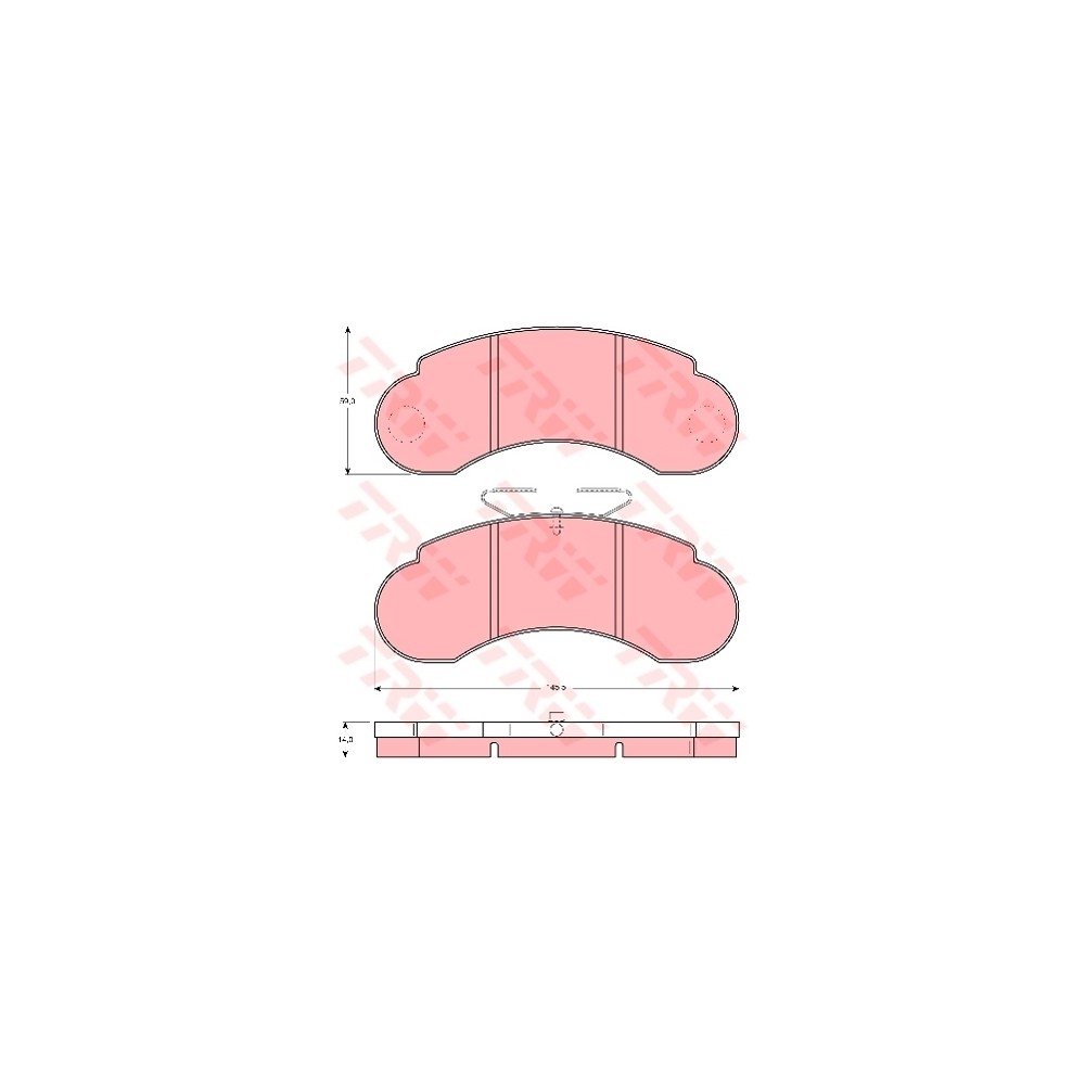 TRW Bremsbelagsatz, Scheibenbremse GDB1114