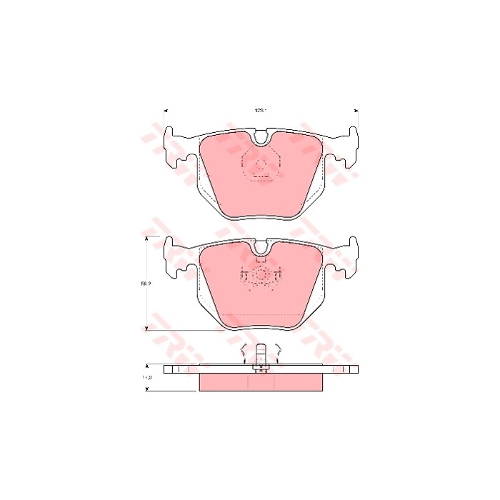 TRW COTEC Bremsbelagsatz, Scheibenbremse GDB1119