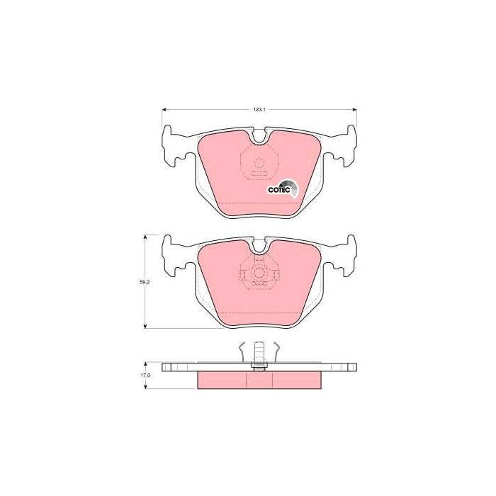 TRW COTEC Bremsbelagsatz, Scheibenbremse GDB1119