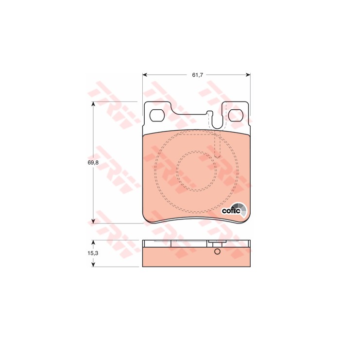 TRW COTEC Bremsbelagsatz, Scheibenbremse GDB1123