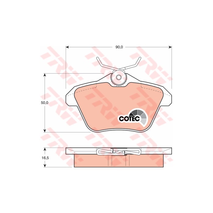 TRW COTEC Bremsbelagsatz, Scheibenbremse GDB1147