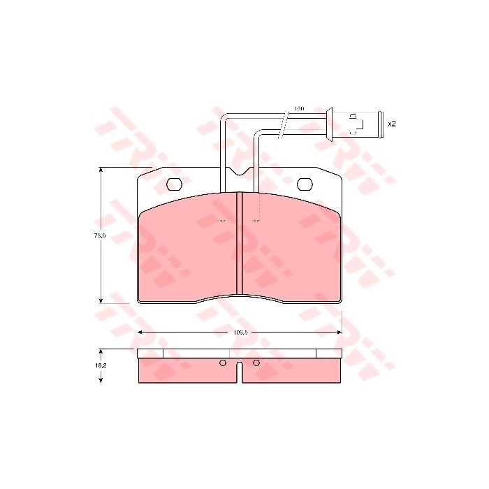 TRW Bremsbelagsatz, Scheibenbremse GDB1152
