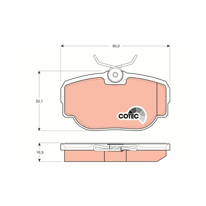 TRW COTEC Bremsbelagsatz, Scheibenbremse GDB1155