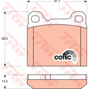 TRW COTEC Bremsbelagsatz, Scheibenbremse GDB1160