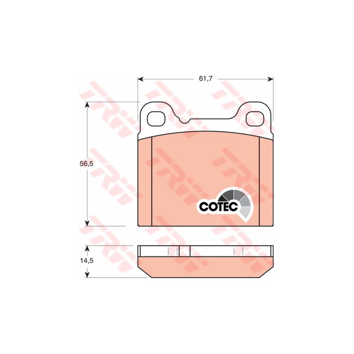TRW COTEC Bremsbelagsatz, Scheibenbremse GDB1160