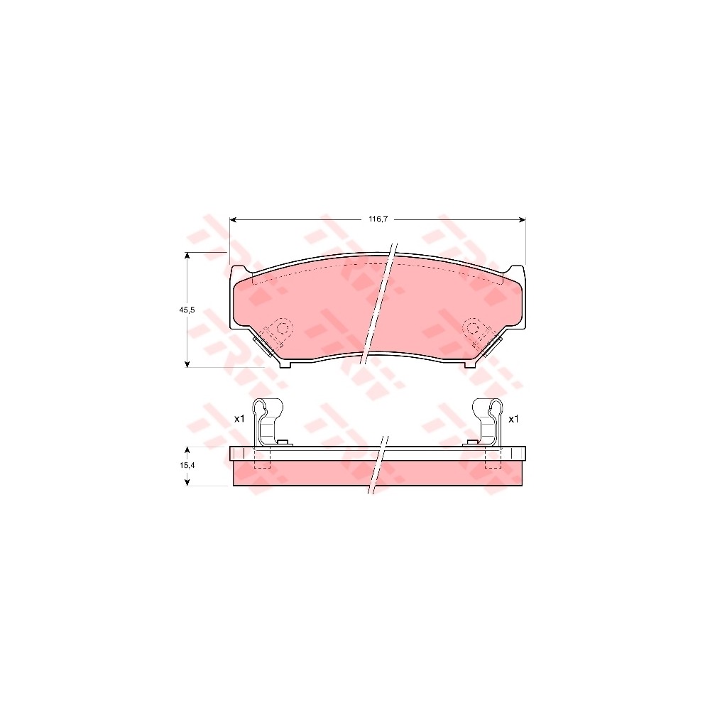 TRW COTEC Bremsbelagsatz, Scheibenbremse GDB1174
