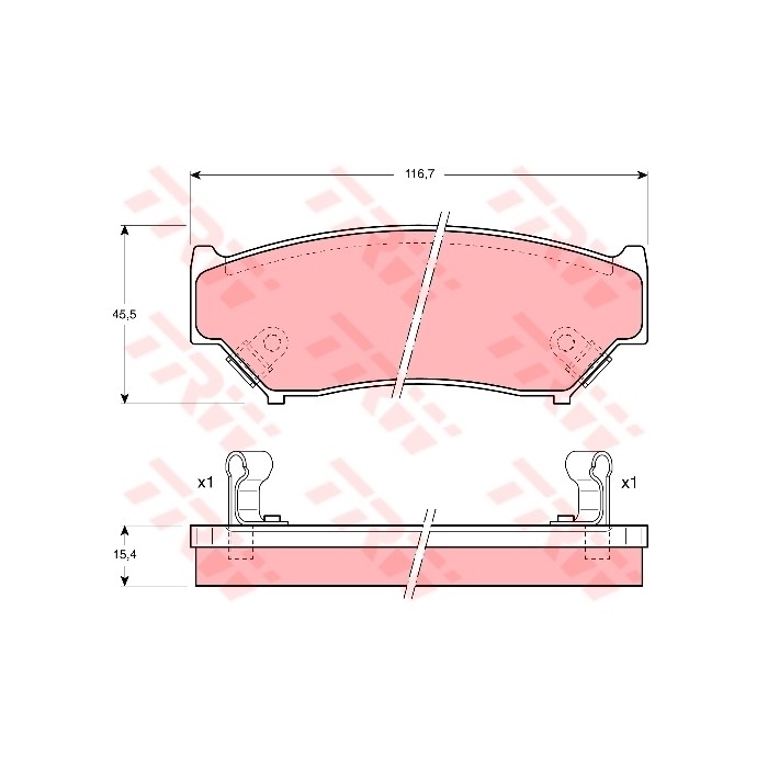 TRW COTEC Bremsbelagsatz, Scheibenbremse GDB1174