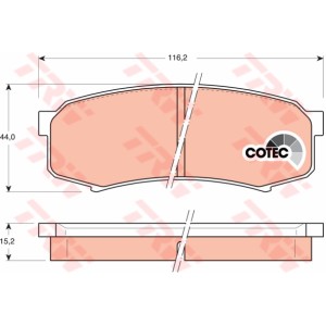 TRW COTEC Bremsbelagsatz, Scheibenbremse GDB1182