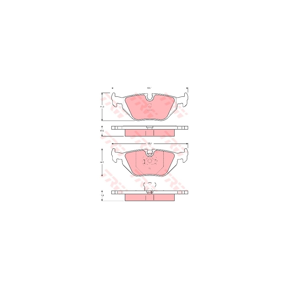 TRW COTEC Bremsbelagsatz, Scheibenbremse GDB1189