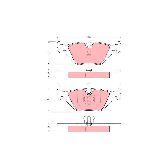 TRW COTEC Bremsbelagsatz, Scheibenbremse GDB1189