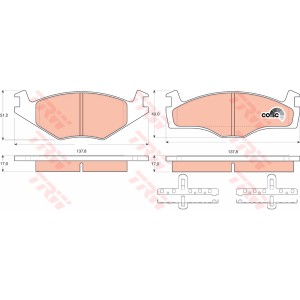 TRW COTEC Bremsbelagsatz, Scheibenbremse GDB1219