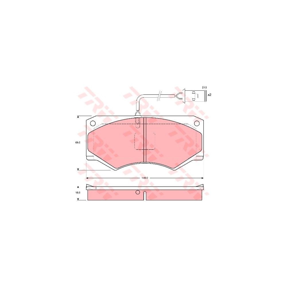 TRW Bremsbelagsatz, Scheibenbremse GDB1248
