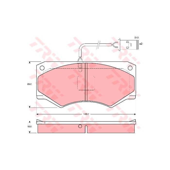 TRW Bremsbelagsatz, Scheibenbremse GDB1248