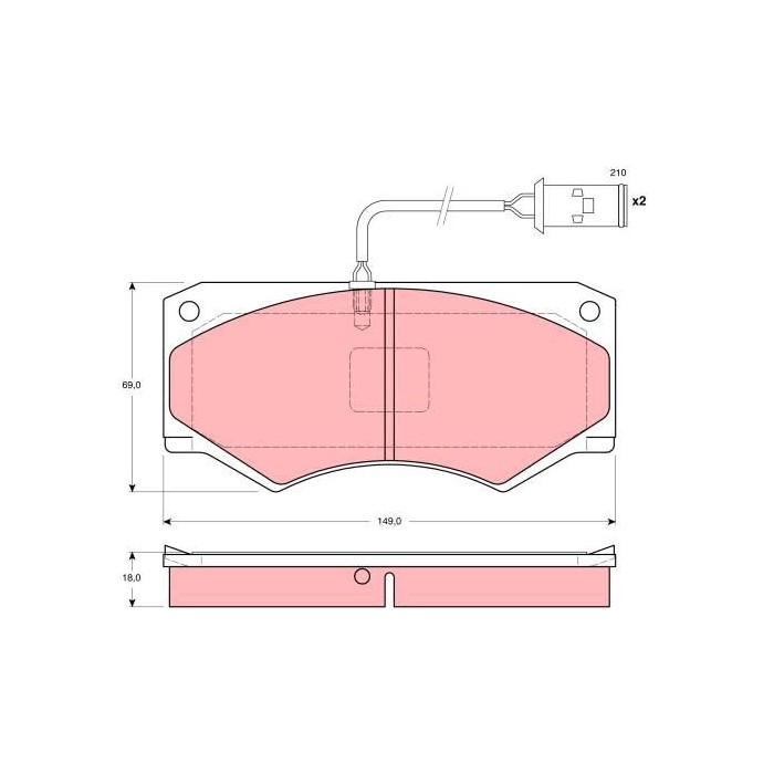 TRW Bremsbelagsatz, Scheibenbremse GDB1248