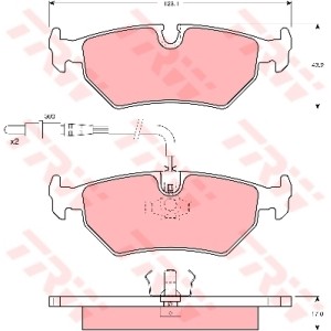 TRW Bremsbelagsatz, Scheibenbremse GDB1258