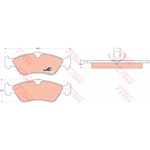 TRW COTEC Bremsbelagsatz, Scheibenbremse GDB1263