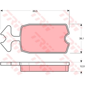 TRW Bremsbelagsatz, Scheibenbremse GDB127