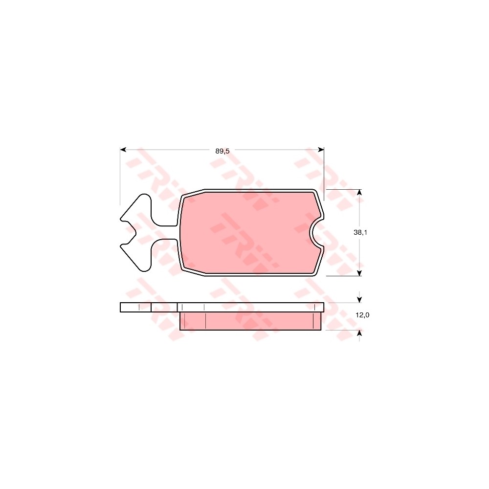 TRW Bremsbelagsatz, Scheibenbremse GDB127