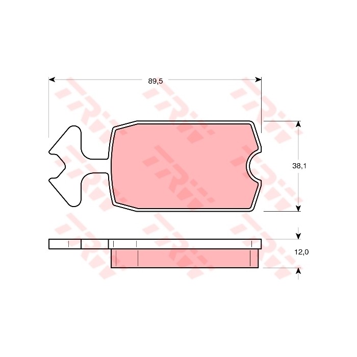 TRW Bremsbelagsatz, Scheibenbremse GDB127