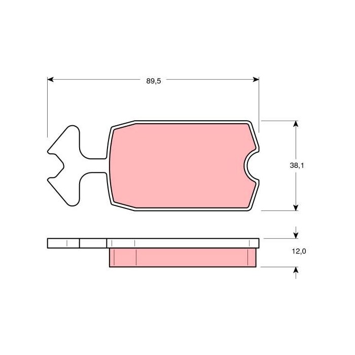 TRW Bremsbelagsatz, Scheibenbremse GDB127