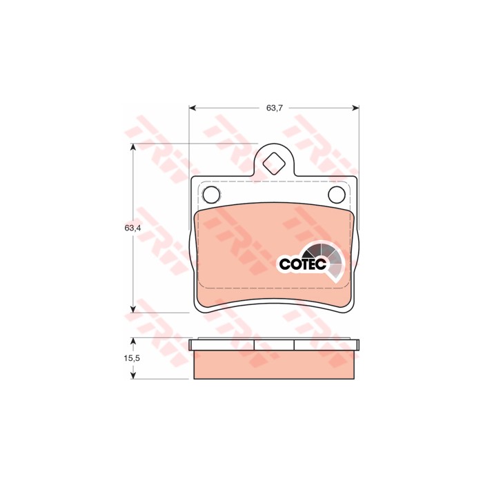 TRW COTEC Bremsbelagsatz, Scheibenbremse GDB1283