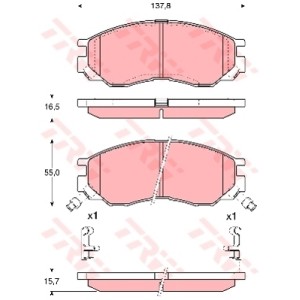 TRW COTEC Bremsbelagsatz, Scheibenbremse GDB1286